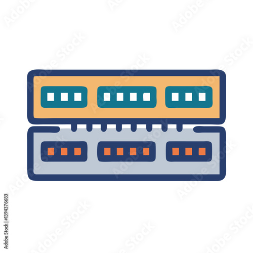  Stylish Network Patch Panel Icon Design