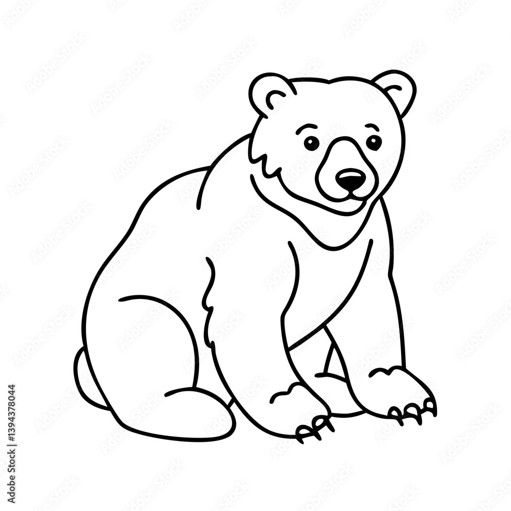 Fototapeta premium bear icon, bear vector illustration-simple illustration of bear, perfect for bear logos and icons