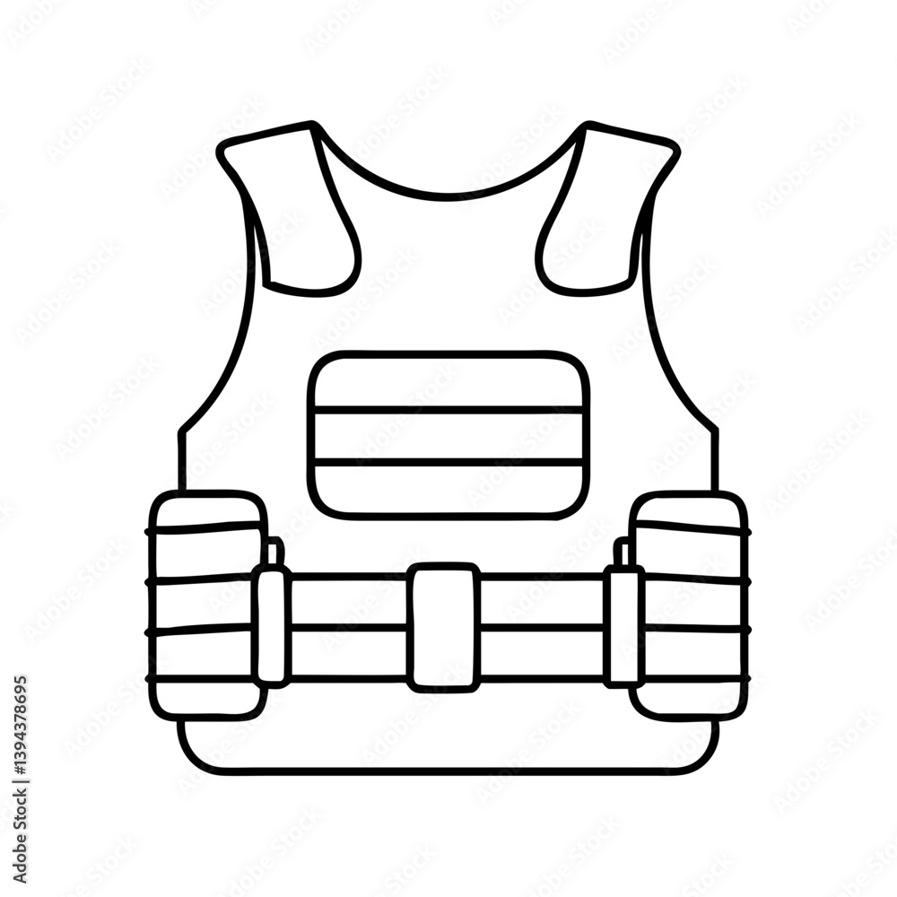 Obraz premium bulletproof vest icon, bulletproof vest vector illustration-simple illustration of bulletproof vest, perfect for bulletproof vest logos and icons