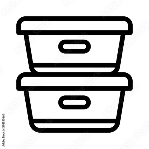 storage bin line icon