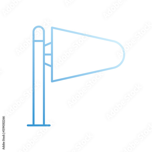Windsock  vector icon stock illustration