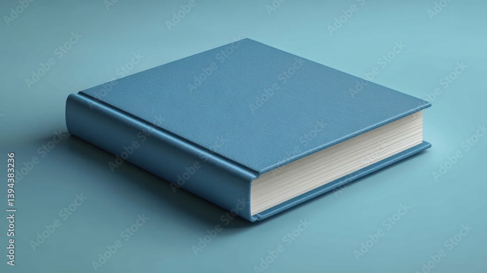 A closed blue book on a smooth surface, showcasing a textured cover and clean edges, emphasizing a minimalist design. A closed blue book on a smooth surface, showcasing a textured cover and clean edges, emphasizing a minimalist design.