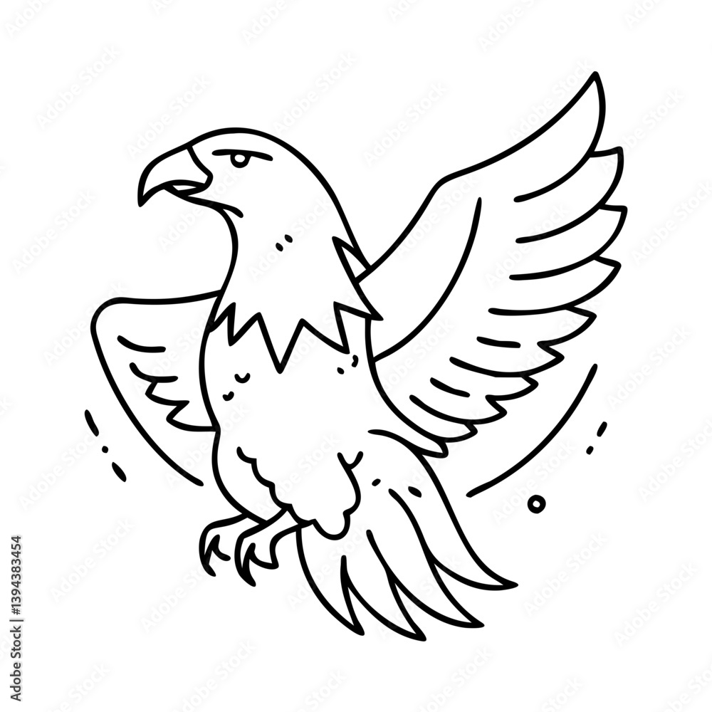 Obraz premium eagle icon, eagle vector illustration-simple illustration of eagle, perfect for eagle logos and icons