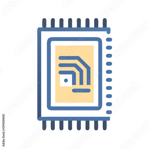  Stylish RFID Chip Icon