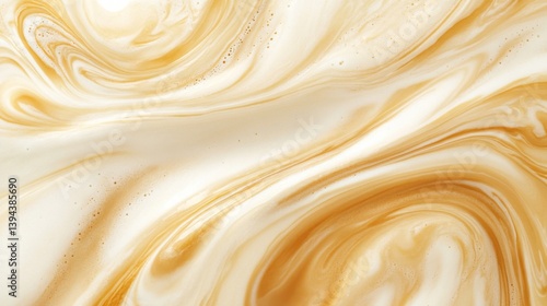 Creamy Coffee Foam Texture Swirls Abstract Background