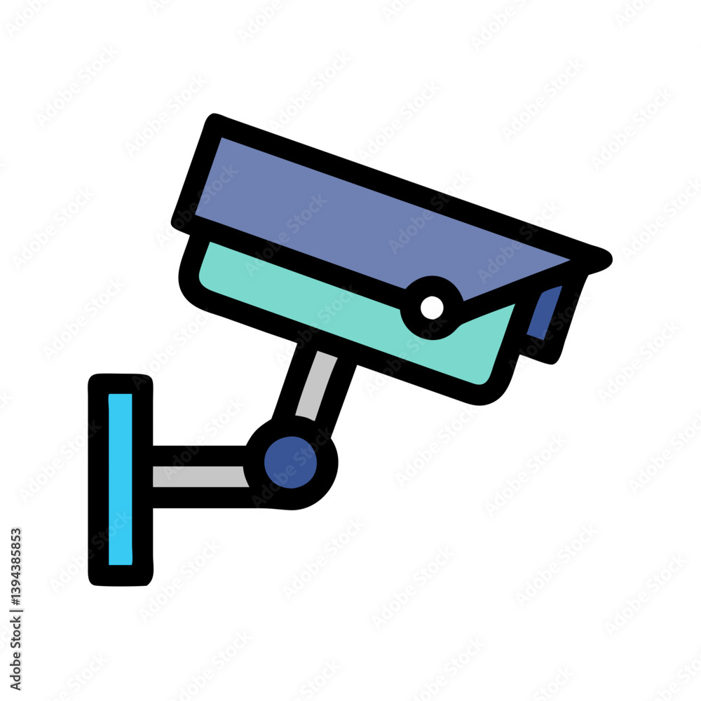 Stylish Security Camera Icon Design Stylish Security Camera Icon Design