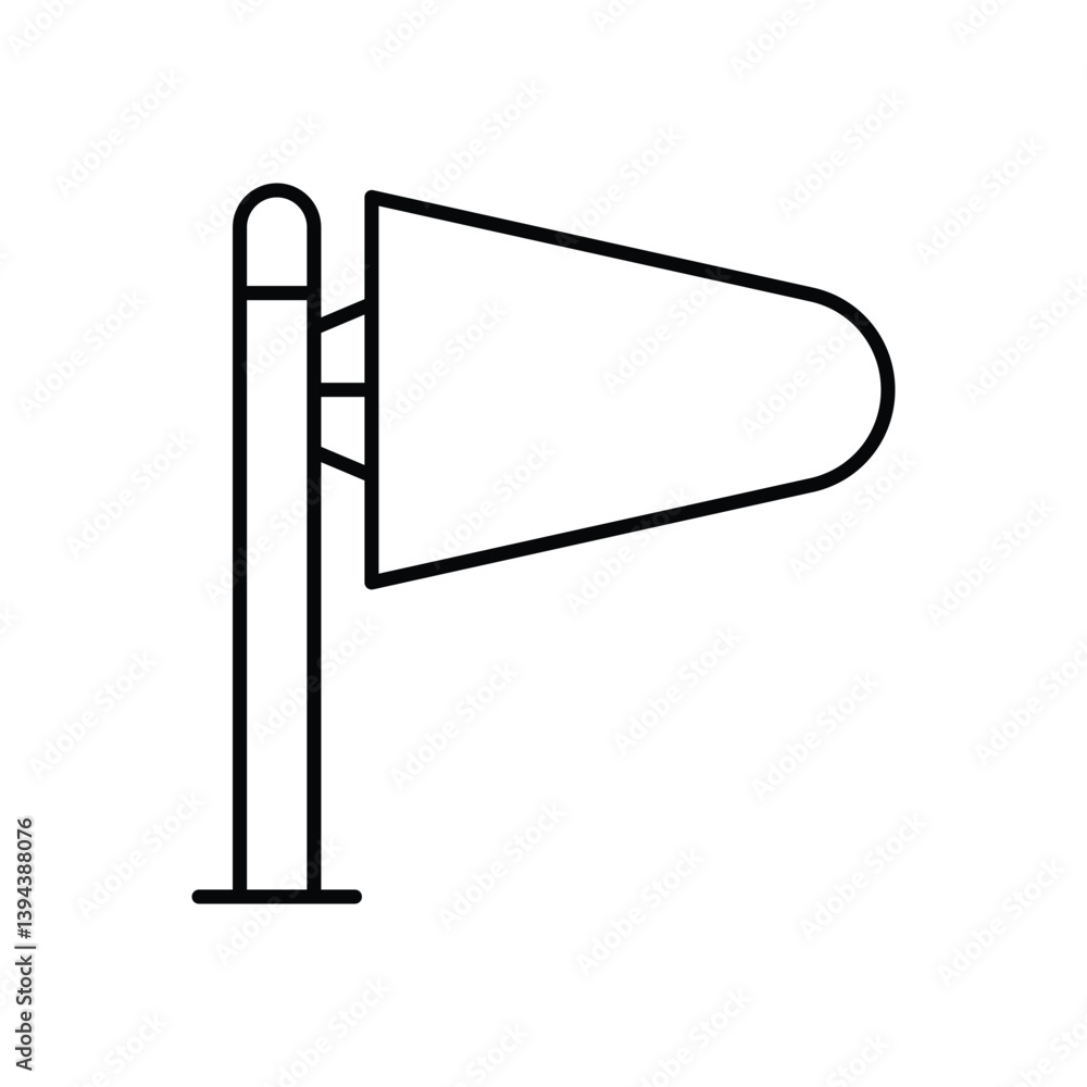 Windsock vector icon stock illustration Windsock vector icon stock illustration