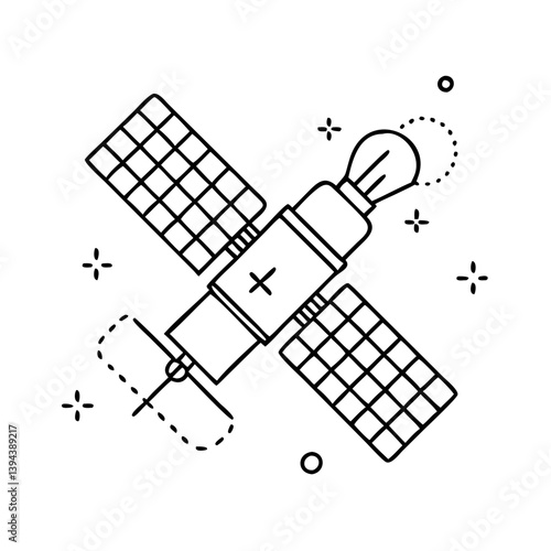 hubble telescope icon, hubble telescope vector illustration-simple illustration of hubble telescope, perfect for hubble telescope logos and icons
