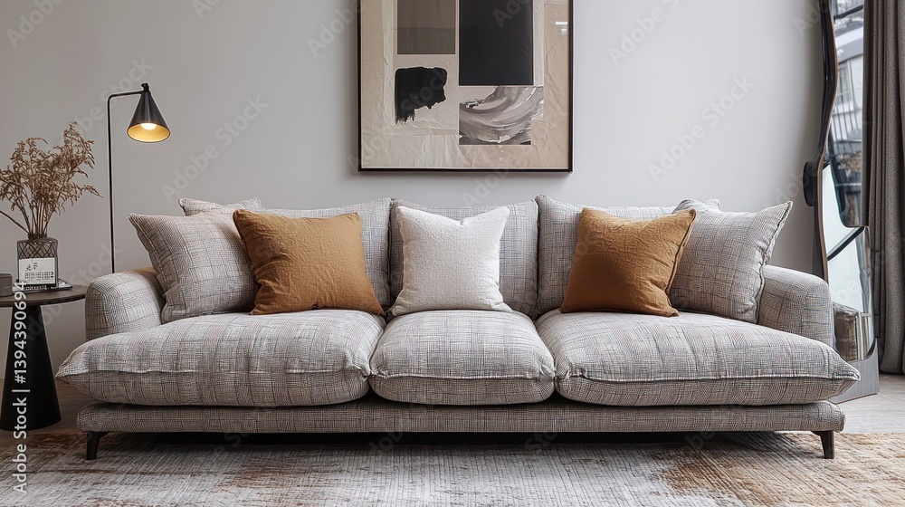 Fototapeta premium Modern Sofa in a Stylish Living Room.