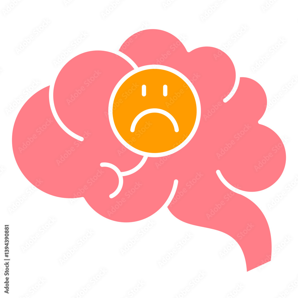 Obraz premium Mental health illustration icon