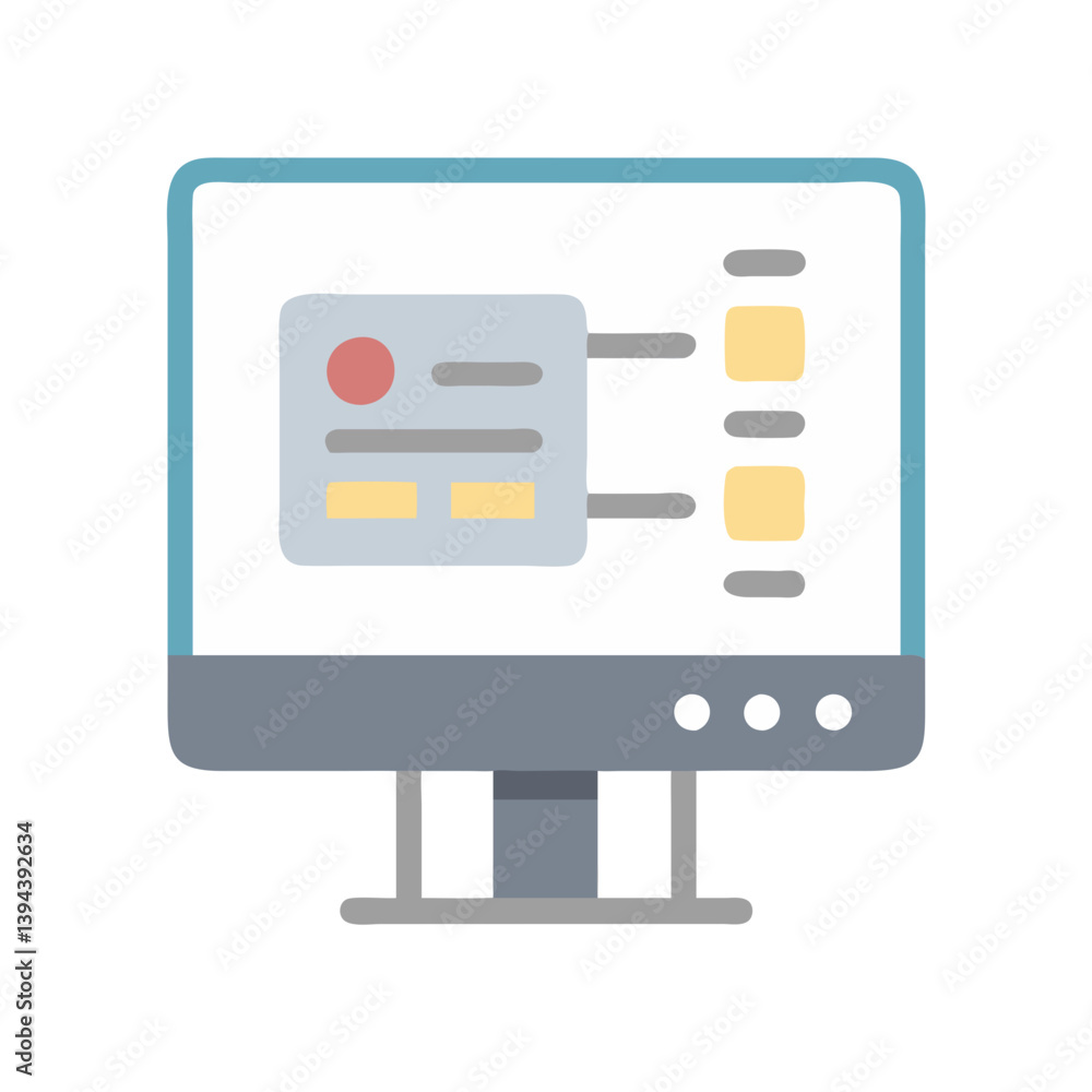 Fototapeta premium Comprehensive System Monitor Icon