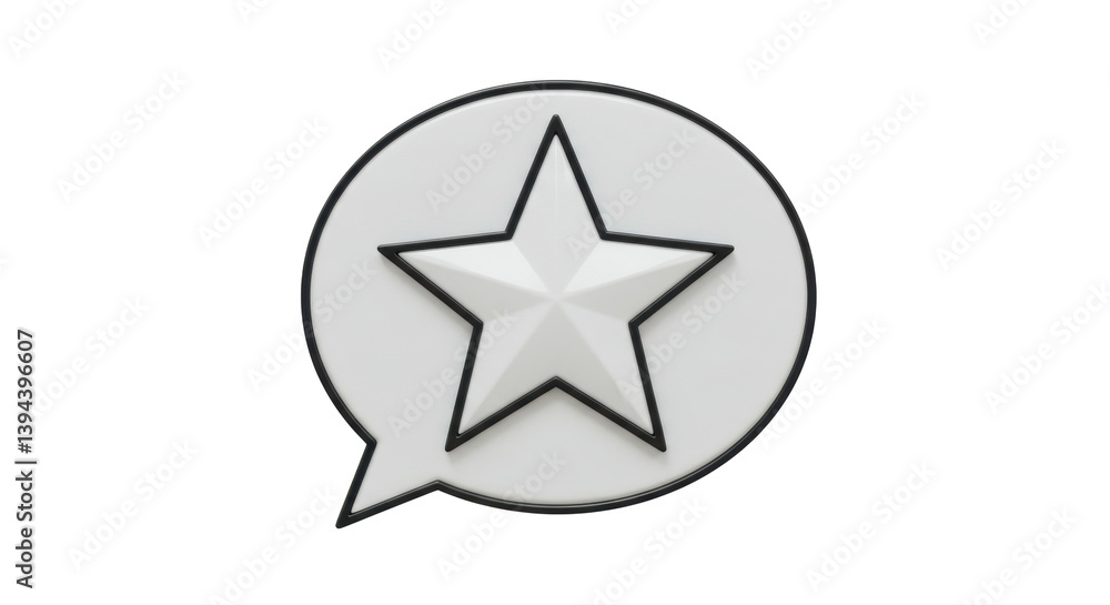 Isolated Star favorite icon in speech bubble Isolated Star favorite icon in speech bubble
