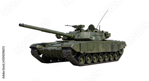 Isolated Military Tank