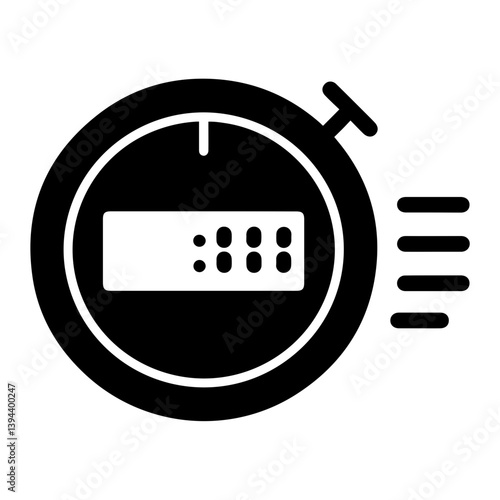 Cooking Timer with Countdown and Beep Lines Icon