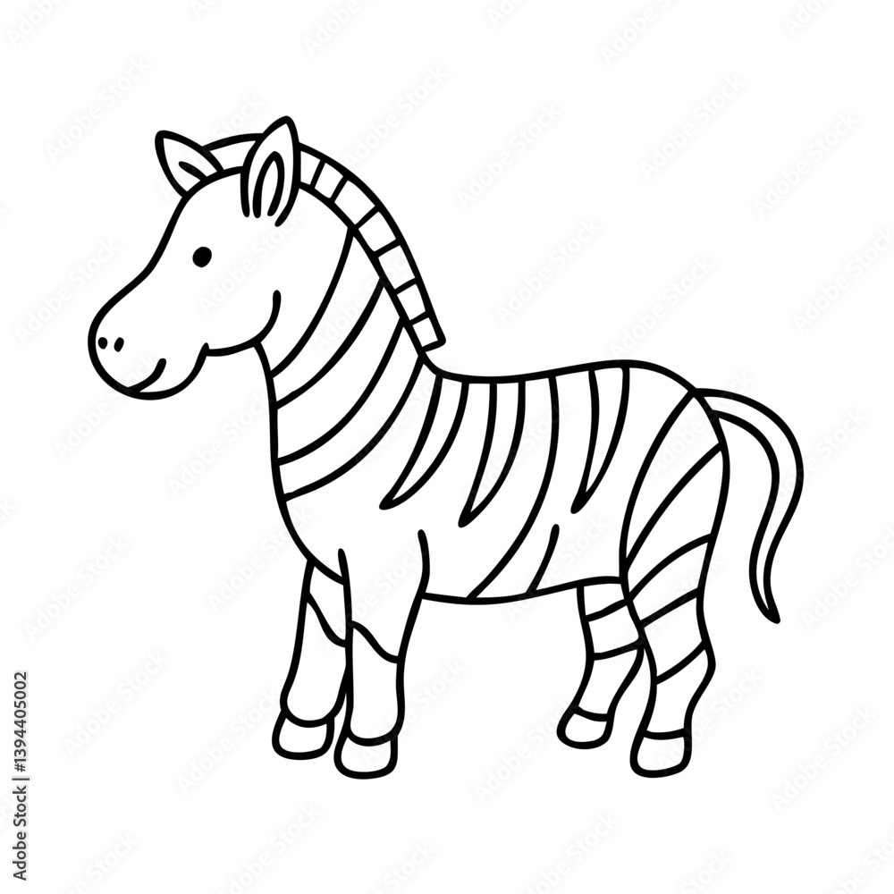Obraz premium zebra icon, zebra vector illustration-simple illustration of zebra, perfect for zebra logos and icons