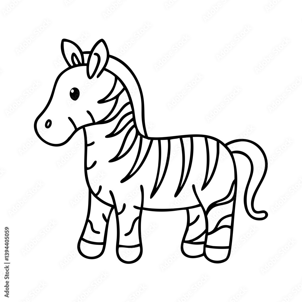 Fototapeta premium zebra icon, zebra vector illustration-simple illustration of zebra, perfect for zebra logos and icons