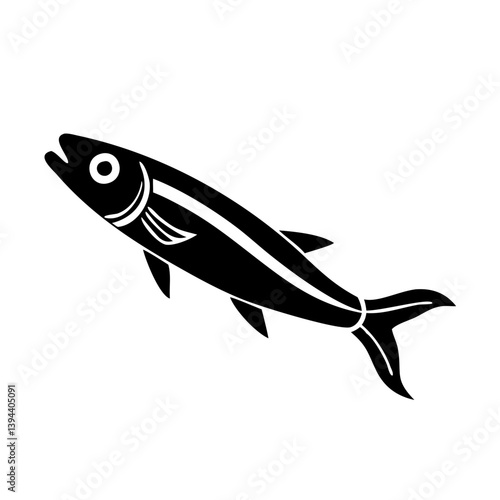 anchovy icon, anchovy line art - simple line art of anchovy, perfect for anchovy logos and icons