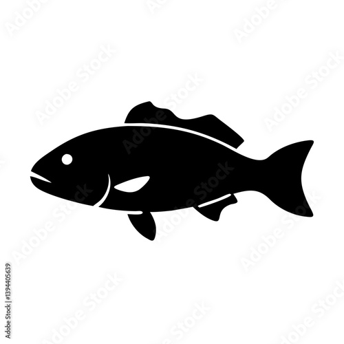 barramundi icon, barramundi line art - simple line art of barramundi, perfect for barramundi logos and icons