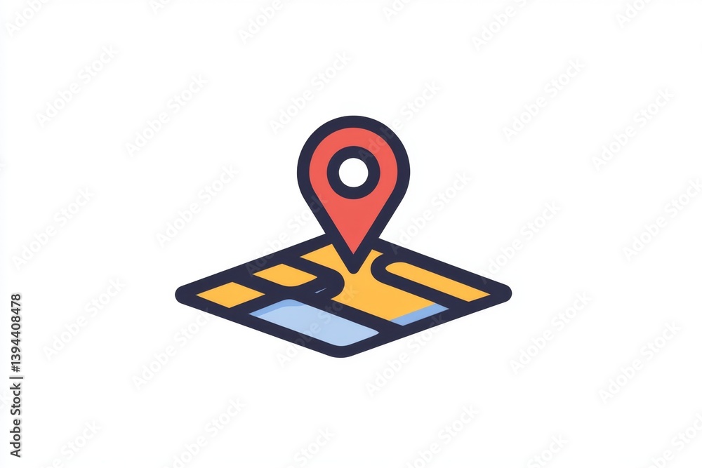 Stylish Map Location Icon Design