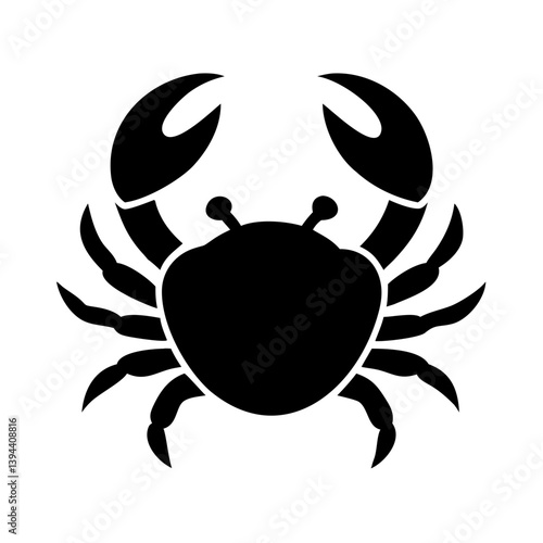 crab icon, crab line art - simple line art of crab, perfect for crab logos and icons