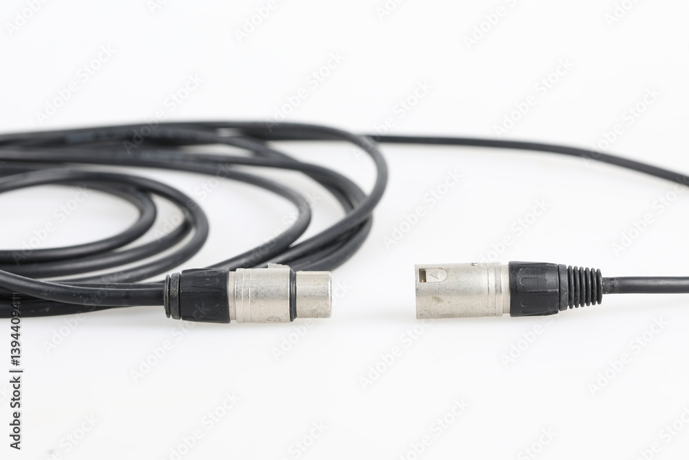 Audio equipment setup xlr cables for professional sound studio environment close-up view connectivity focus Audio equipment setup xlr cables for professional sound studio environment close-up view connectivity focus