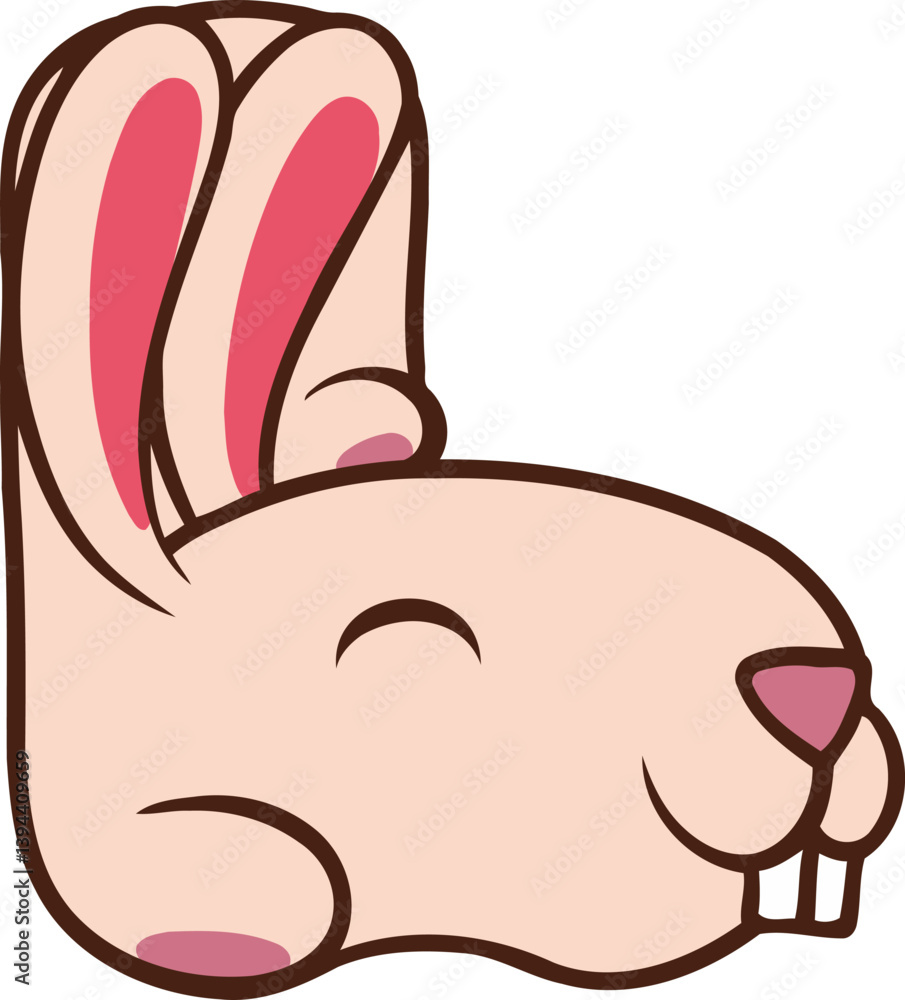 Obraz premium Rabbit Letter Vector Element Alphabet L