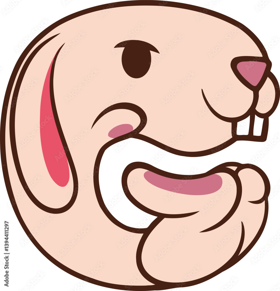 Fototapeta premium Rabbit Letter Vector Element Alphabet G