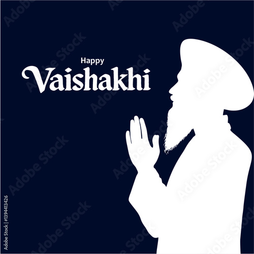 Elegant Vaishakhi Festival Creative with Iconic Vector Design and Festive Text

