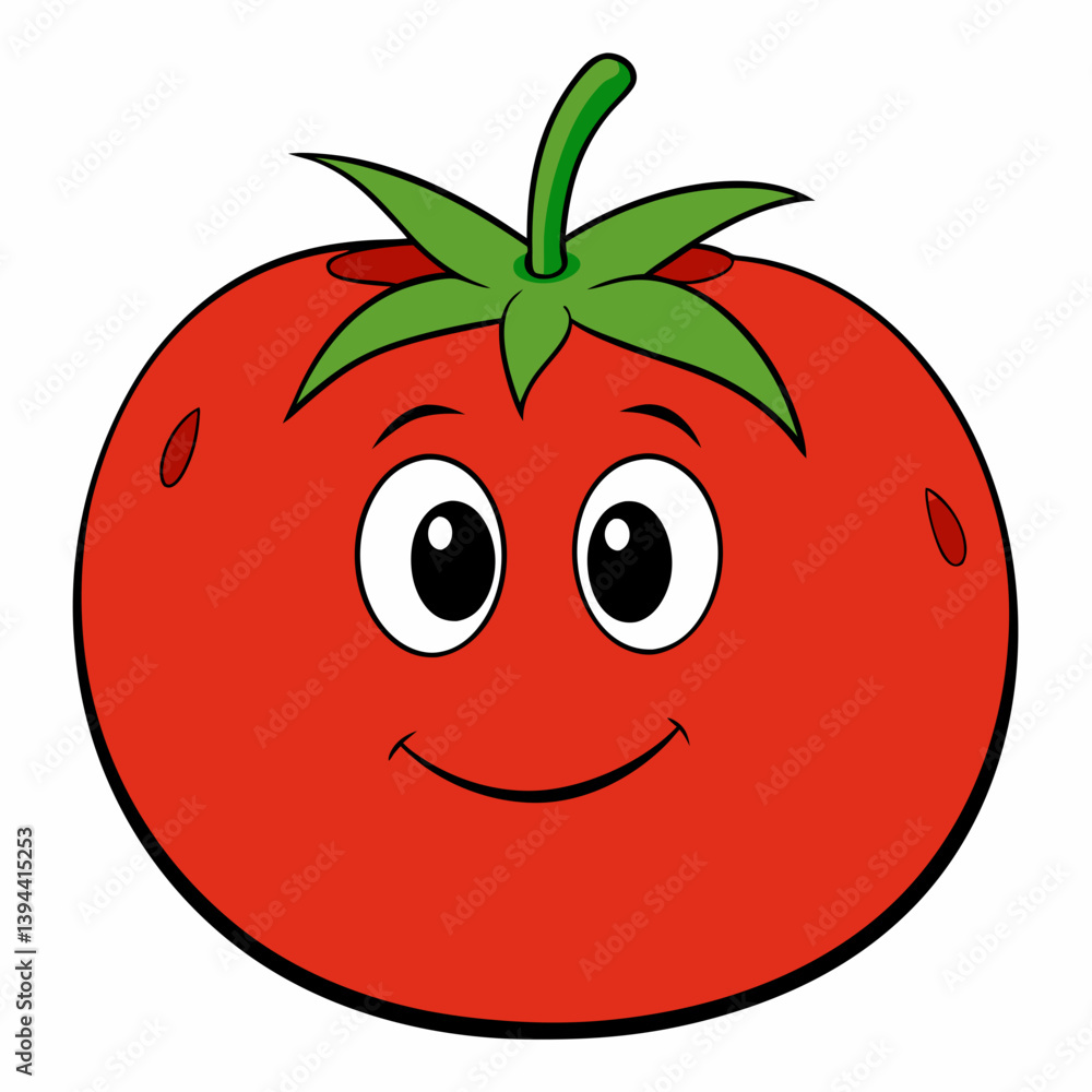 Obraz premium Fresh Tomato on White Background – High-Quality Isolated Image