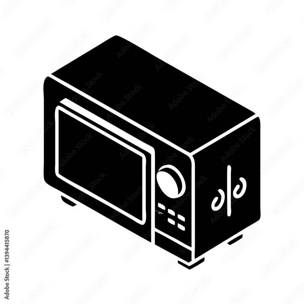 Obraz premium microwave oven icon, microwave oven line art - simple line art of microwave oven, perfect for microwave oven logos and icons
