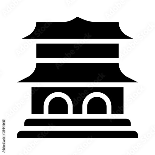 pagoda glyph icon