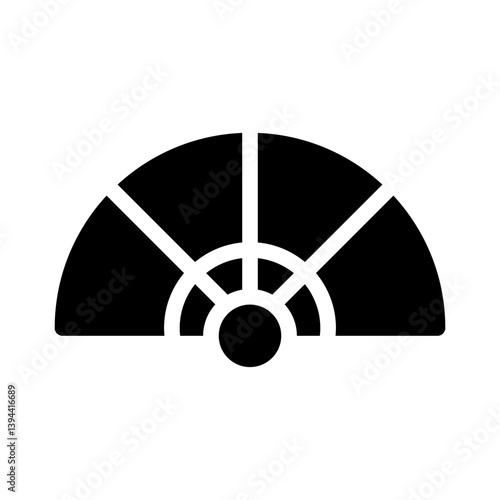 Japanese fan glyph icon
