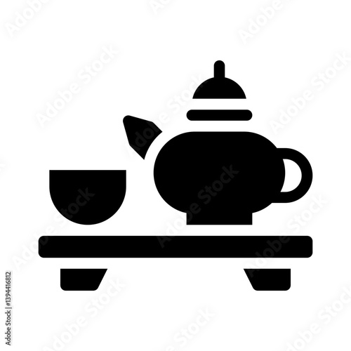 tea ceremony glyph icon