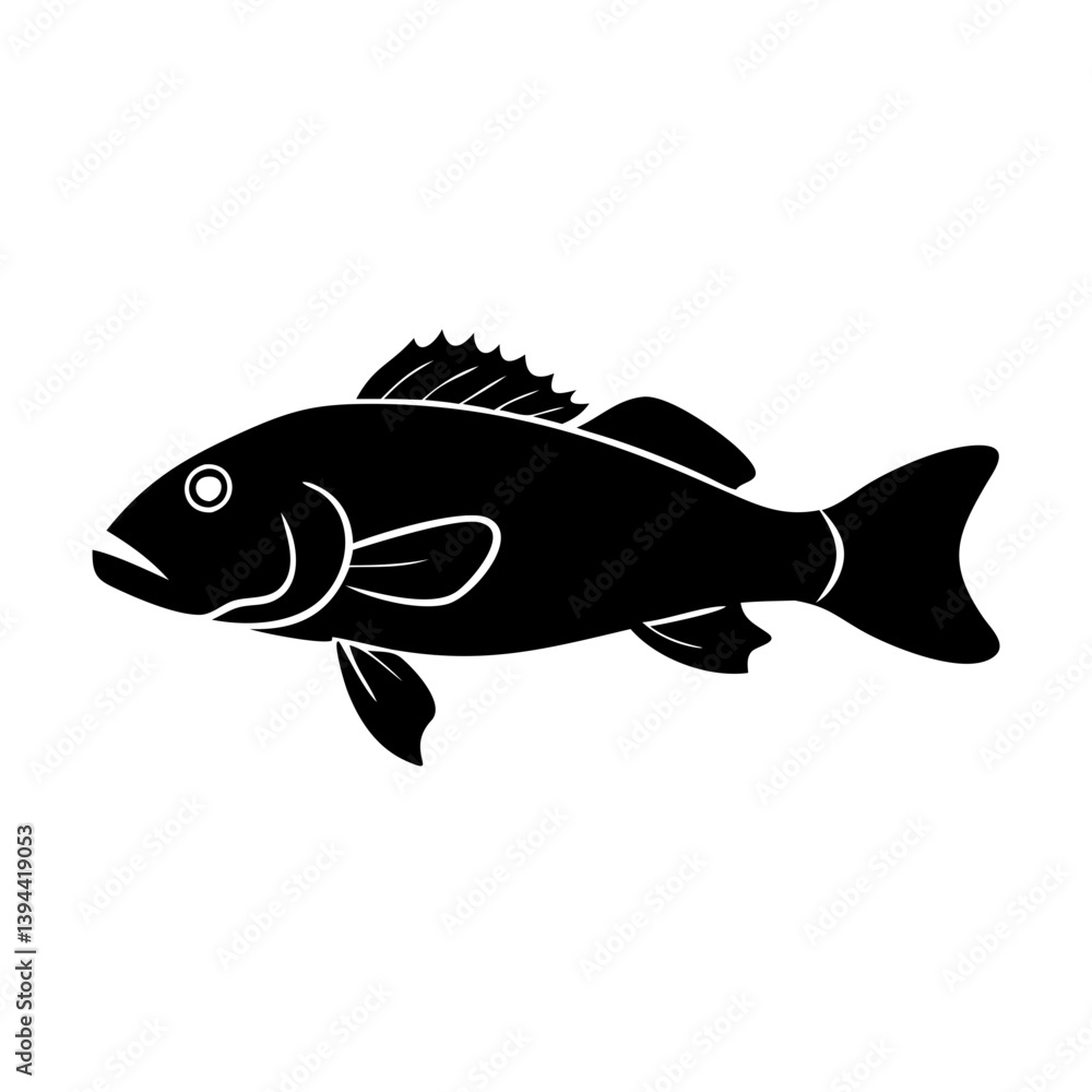 rockfish icon, rockfish line art - simple line art of rockfish, perfect for rockfish logos and icons rockfish icon, rockfish line art - simple line art of rockfish, perfect for rockfish logos and icons