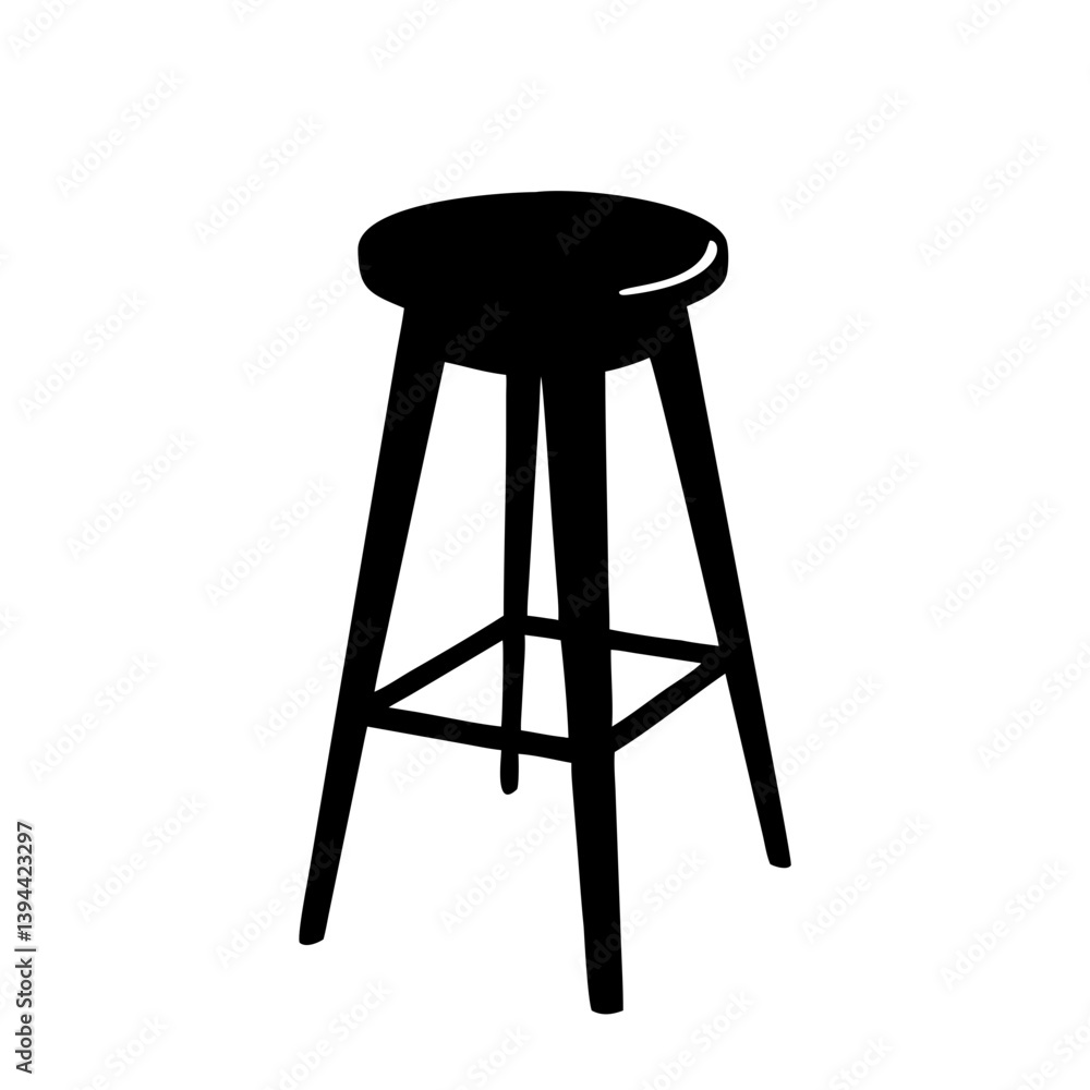 stool icon, stool line art - simple line art of stool, perfect for stool logos and icons stool icon, stool line art - simple line art of stool, perfect for stool logos and icons
