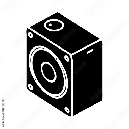 subwoofer icon, subwoofer line art - simple line art of subwoofer, perfect for subwoofer logos and icons