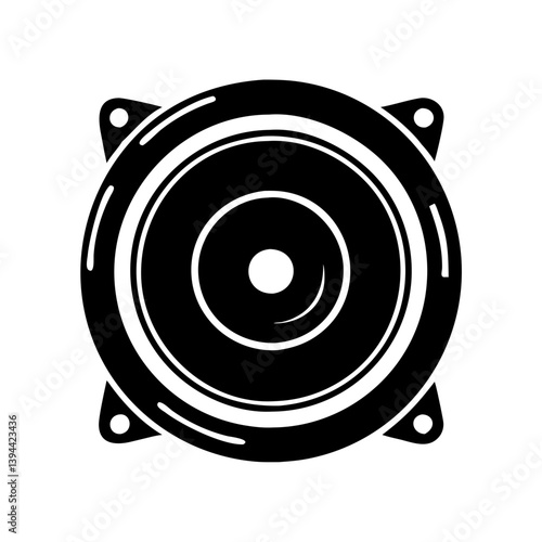 subwoofer icon, subwoofer line art - simple line art of subwoofer, perfect for subwoofer logos and icons