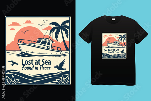 A Boat Neck 3D Render T shirt on a White Background, featuring a modern and stylish design with a sleek boat neck neckline and intricate 3D detailing that adds depth and dimension to the garment.