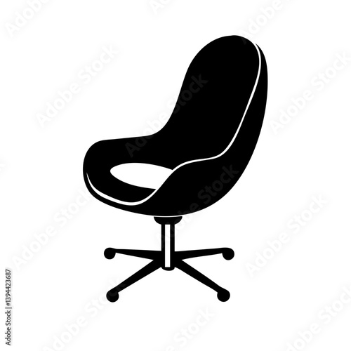 swivel chair icon, swivel chair line art - simple line art of swivel chair, perfect for swivel chair logos and icons
