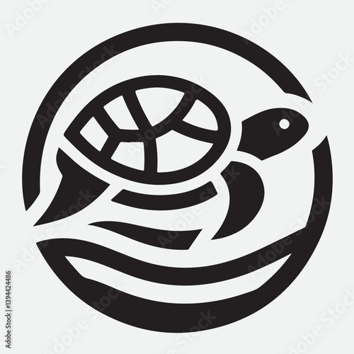 Turtle logo design template
