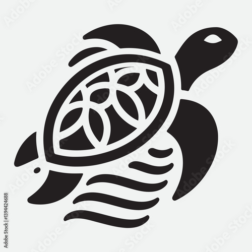 Turtle logo design template