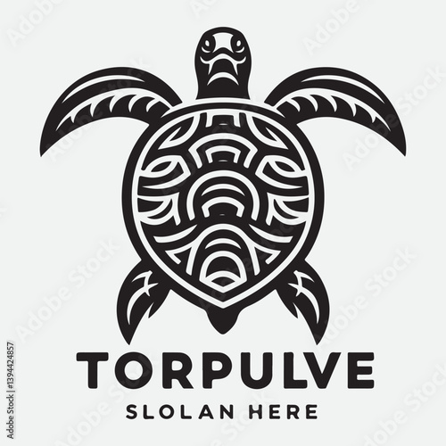 Turtle logo design template