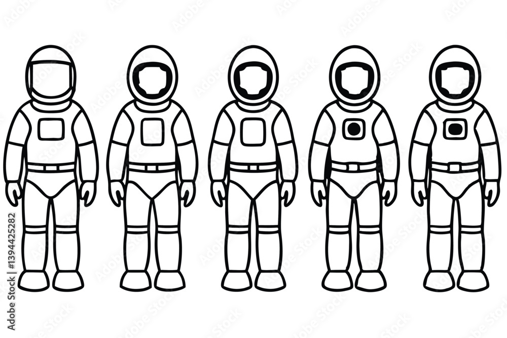 astronaut in spaces line art traveling through the void of space astronaut in spaces line art traveling through the void of space