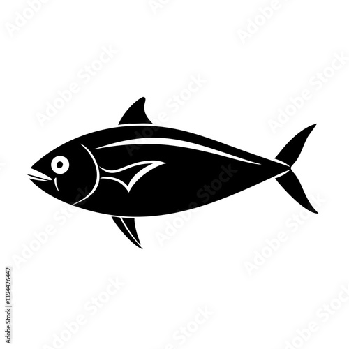 albacore tuna icon, albacore tuna line art - simple line art of albacore tuna, perfect for albacore tuna logos and icons