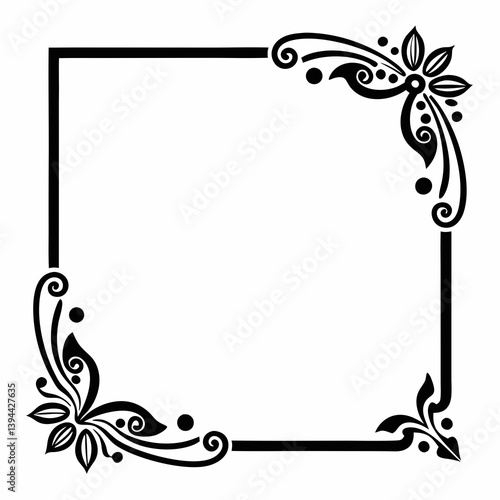 corner borders illustration. ornamental frame