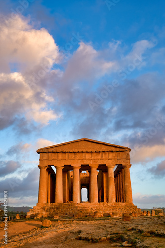 Temple of Concordia (Tempio della Concordia). Valle dei Templi (Valley of the Temples). Agrigento Sicily Italy