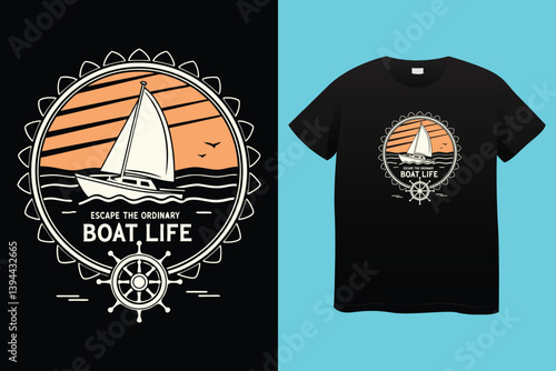 A Boat Neck 3D Render T shirt on a White Background, featuring a modern and stylish design with a sleek boat neck neckline and intricate 3D detailing that adds depth and dimension to the garment.
