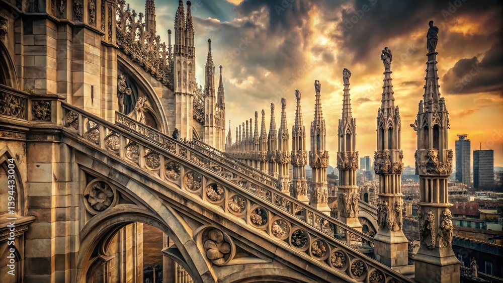 Majestic Milan Cathedral Roof Statues A Detailed Architectural View of Italys Iconic Landmark from 2018 Majestic Milan Cathedral Roof Statues A Detailed Architectural View of Italys Iconic Landmark from 2018