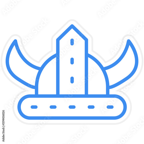 Viking Helmet Icon Style