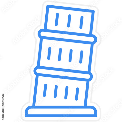 Pisa Tower Icon Style